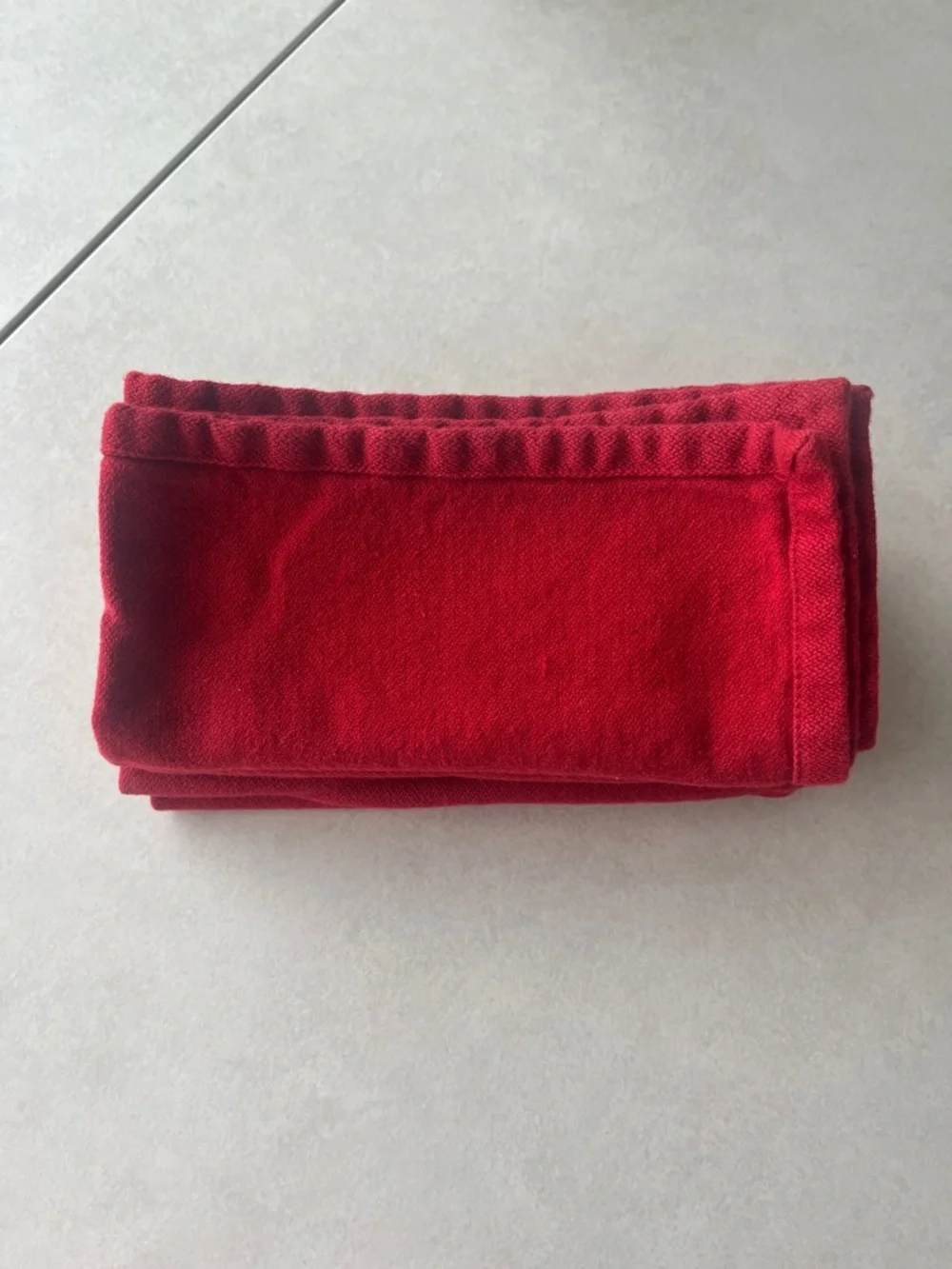 Red Cotton Napkins - Set of 4